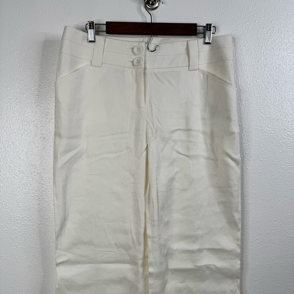 Eccoci NWT White Linen Blend Wide Leg Pants Size 8 - Picture 3 of 5